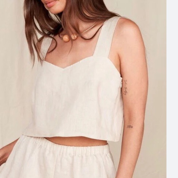 MATE the Label Tops - MATE the Label Cream Crop Top